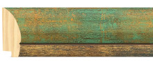 Πράσινη-χρυσή κοίλη κορνίζα frame piece