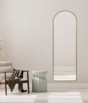 arched gold floor mirror